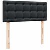 vidaXL Ottoman-Bett mit Matratze Schwarz 120x200 cm Kunstleder