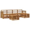 vidaXL Outdoor-Sofagarnitur 6 Stk. Natur
