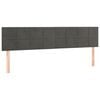 vidaXL Boxspringbett mit Matratze & LED Dunkelgrau 160x200 cm Samt