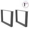 vidaXL Couchtischbeine V-Form 2 St&uuml;ck Anthrazit 70x(42-43,3) cm Stahl
