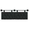vidaXL H&auml;ngevorderseite Wandmontiert Schwarz 130 x 55 x 7 cm Stoff