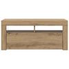 vidaXL TV-Schrank mit LED-Leuchten Artisan-Eiche 90x35x40 cm