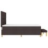 vidaXL Boxspringbett mit Matratze Dunkelbraun 140 x 190 cm Stoff