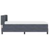 vidaXL Boxspringbett mit Matratze Dunkelgrau 190 x 90 cm Samt