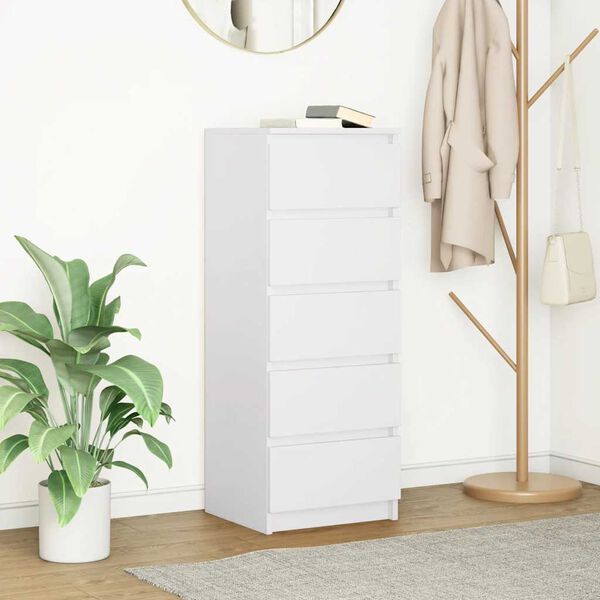 vidaXL Sideboard mit Schubladen Wei&szlig; 37,5x35x99 cm Holzwerkstoff