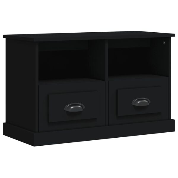 vidaXL TV-Schrank Schwarz 80x35x50 cm Holzwerkstoff
