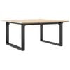 vidaXL Couchtisch O-Gestell 80x80x45cm Massivholz Kiefer und Stahl