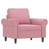 vidaXL 3-tlg. Sofagarnitur mit Kissen Rosa Samt