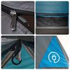 vidaXL Campingzelt mit Vorzelt 4 Personen Blau Wasserdicht