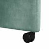 vidaXL Esszimmerst&uuml;hle mit Rollen 2 pcs Meergr&uuml;n 58 x 67 x 97 cm Samt