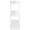 vidaXL B&uuml;cherregal/Raumteiler Hochglanz-Wei&szlig; 80x30x87 cm
