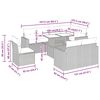 vidaXL 9-tlg. Garten-Sofagarnitur mit Kissen Braun Poly Rattan