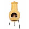 RedFire Gartenkamin Tampico Gelb 31x31x68 cm Ton