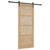 vidaXL Schiebet&uuml;r ORKDAL Nat&uuml;rlich und Schwarz 86 x 211 cm