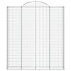 vidaXL Gabionen mit Hochbogen 9 Stk. 200x30x220/240cm Verzinktes Eisen