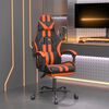 vidaXL Gaming-Stuhl mit Fu&szlig;st&uuml;tze Schwarz und Orange Kunstleder