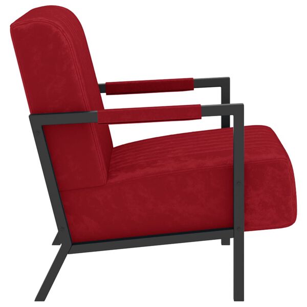 vidaXL Sessel Weinrot Samt