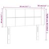 vidaXL LED Kopfteil Dunkelblau 83x16x78/88 cm Samt