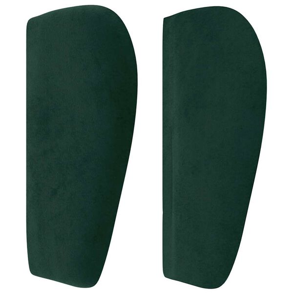 vidaXL Kopfteil mit Ohren Dunkelgr&uuml;n 163x23x78/88 cm Samt