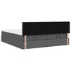 vidaXL Ottoman-Bett mit Matratzen & LEDs Dunkelgrau 200x200 cm Stoff