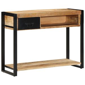 vidaXL Konsolentisch 100x35x75 cm Raues Massivholz Mango