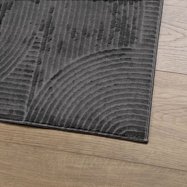 vidaXL Teppich IZA Kurzflor Skandi-Stil Anthrazit 160x230 cm
