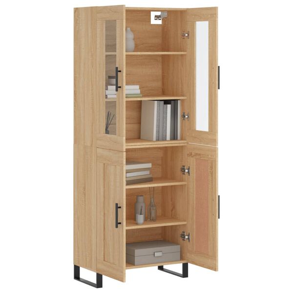 vidaXL Highboard Sonoma-Eiche 69,5x34x180 cm Holzwerkstoff