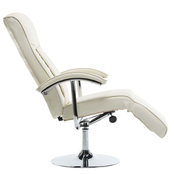 vidaXL TV-Sessel Creme Kunstleder