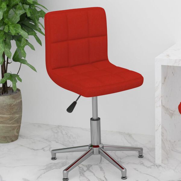vidaXL B&uuml;rostuhl Drehbar Weinrot Kunstleder
