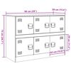 vidaXL Sideboard Wei&szlig; 99x39x73 cm Stahl