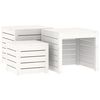 vidaXL 3-tlg. Gartenbox-Set Wei&szlig; Massivholz Kiefer