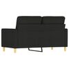 vidaXL 2-Sitzer-Sofa Schwarz 120 cm Stoff