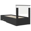 vidaXL Bettrahmen Schwarz und Silber 75 x 190 cm Holzwerkstoff