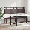vidaXL H&auml;ngevorderseite Wandmontiert Dunkelbraun 210 x 55 x 5 cm Stoff