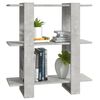 vidaXL B&uuml;cherregal/Raumteiler Betongrau 80x30x87 cm