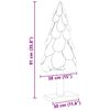 vidaXL Weihnachtsbaum mit St&auml;nder Braun 90 cm Massivholz Teak