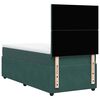 vidaXL Boxspringbett mit Matratze Dunkelgr&uuml;n 90x200 cm Samt