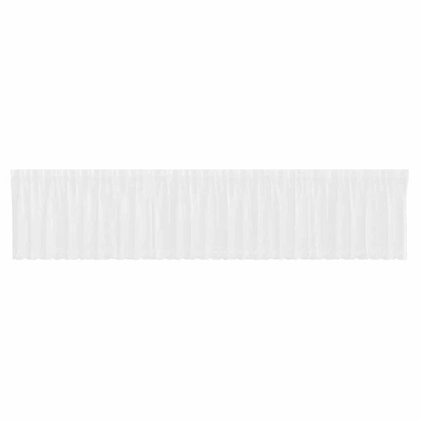 vidaXL Spitzenvorhang mit Vorh&auml;ngen Floral Wei&szlig; 120 x 750 cm Polyester
