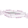 vidaXL Massivholzbett mit LEDs 75x190 cm