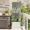 vidaXL Garten Sichtschutz-Leinwand Silber 50 x 140 cm Verzinkter Stahl