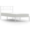 vidaXL Bettgestell mit Kopfteil Metall Wei&szlig; 80x200 cm