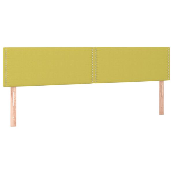 vidaXL LED Kopfteil Gr&uuml;n 160x5x78/88 cm Stoff