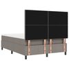 vidaXL Boxspringbett mit Matratze Taupe 140 x 190 cm Stoff