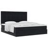 vidaXL Ottoman-Bett mit Matratzen Schwarz 160x200 cm Samt