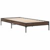 vidaXL Bettgestell Braun Eichen-Optik 75x190 cm Holzwerkstoff Metall
