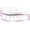 vidaXL Seniorenbett mit Kopfteil 200x200 cm Wei&szlig; Massivholz
