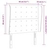 vidaXL Kopfteil mit Ohren Dunkelbraun 83x23x118/128 cm Stoff