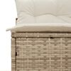 vidaXL Gartensofas ohne Armlehnen mit Kissen 2 Stk. Beige Poly Rattan