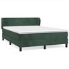 vidaXL Boxspringbett mit Matratze Dunkelgr&uuml;n 140x190 cm Samt