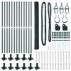 vidaXL Zaunpfosten Gr&uuml;n 25 x 1,4 m (25 mm Netz) Stahl und PVC